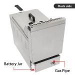 Food Beverage Shops Stainless Steel Gas Deep Fryer with Oil Valve and Long