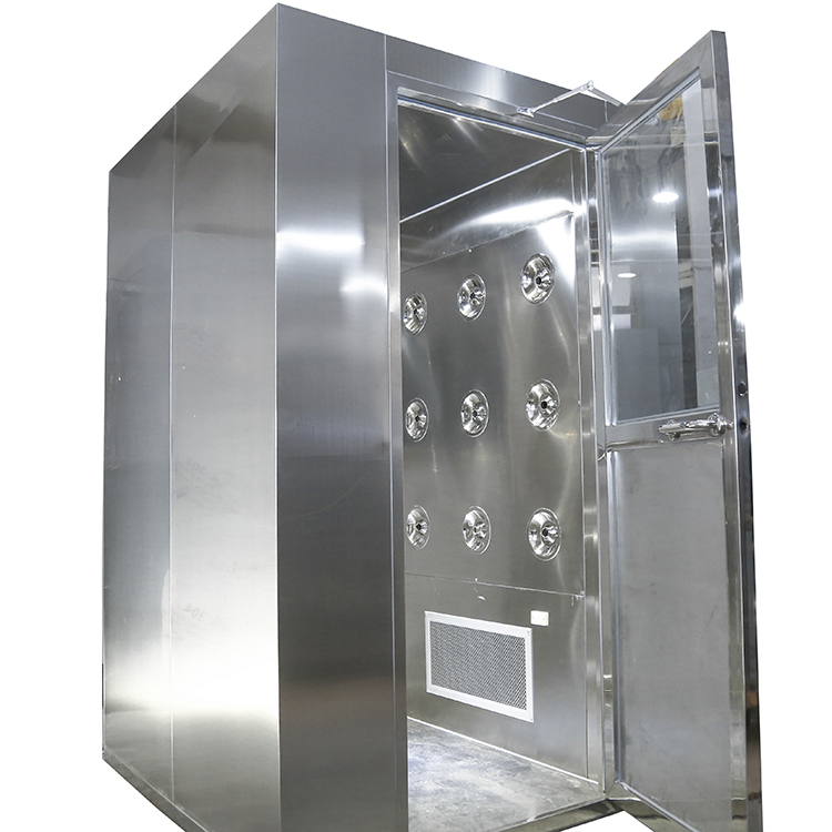 2 Person 2 Sides Stainless Steel Air Shower Cabin with Automatic Door and 3000W Power