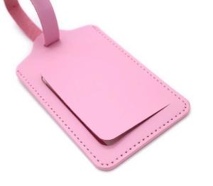 Wholesale PU Leather Promotional Luggage Tags , Personalised Suitcase Tags 11x9cm from china suppliers