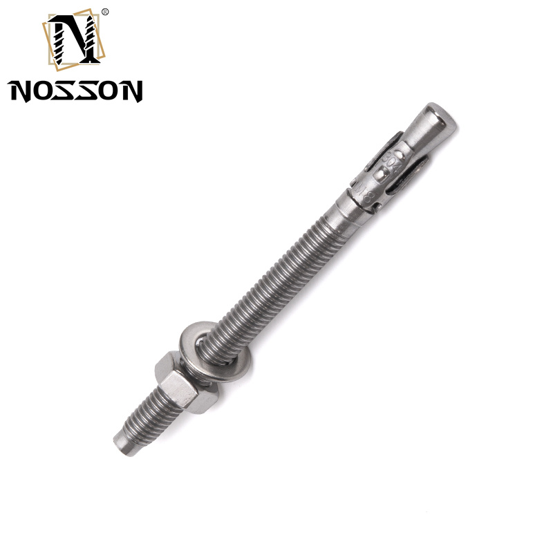 TiCN Coated M12*150mm Carbon Steel Gr4.8 Zinc Plated Wedge Anchor Bolt for High Capacity ISO Standard Applications