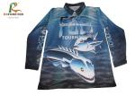 Long Sleeve Sports Printed Polo Shirts For Men 100 Percent Polyester Fishing