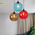 40W E26 Glass Nordic Pendant Light For Hotel / Showroom / Bedroom