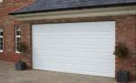 Wind Resistant White Powder Coated Insulated Steel Overhead Sectional Door