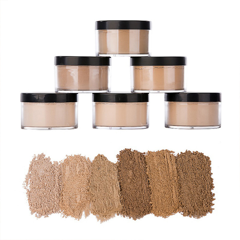 MSDS Sunscreen Loose Mineral Powder 6C Color ISO Oil Control Makeup Powder