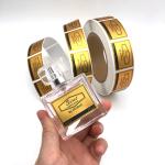 Gold Foil Finishing 4x6cm PVC Vinyl Sticker For Perfume Bottle