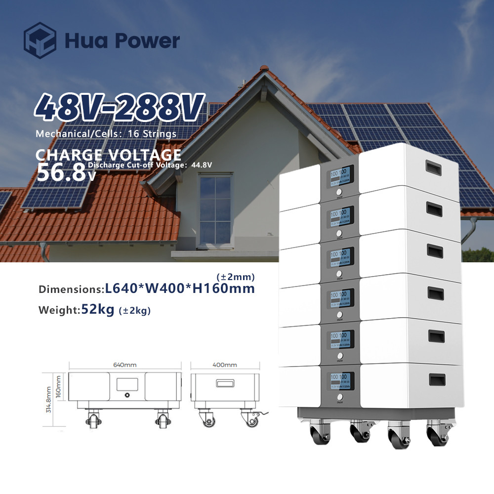 51.2V 100Ah LiFePO4 Stackable Battery Pack for Home Energy Storage