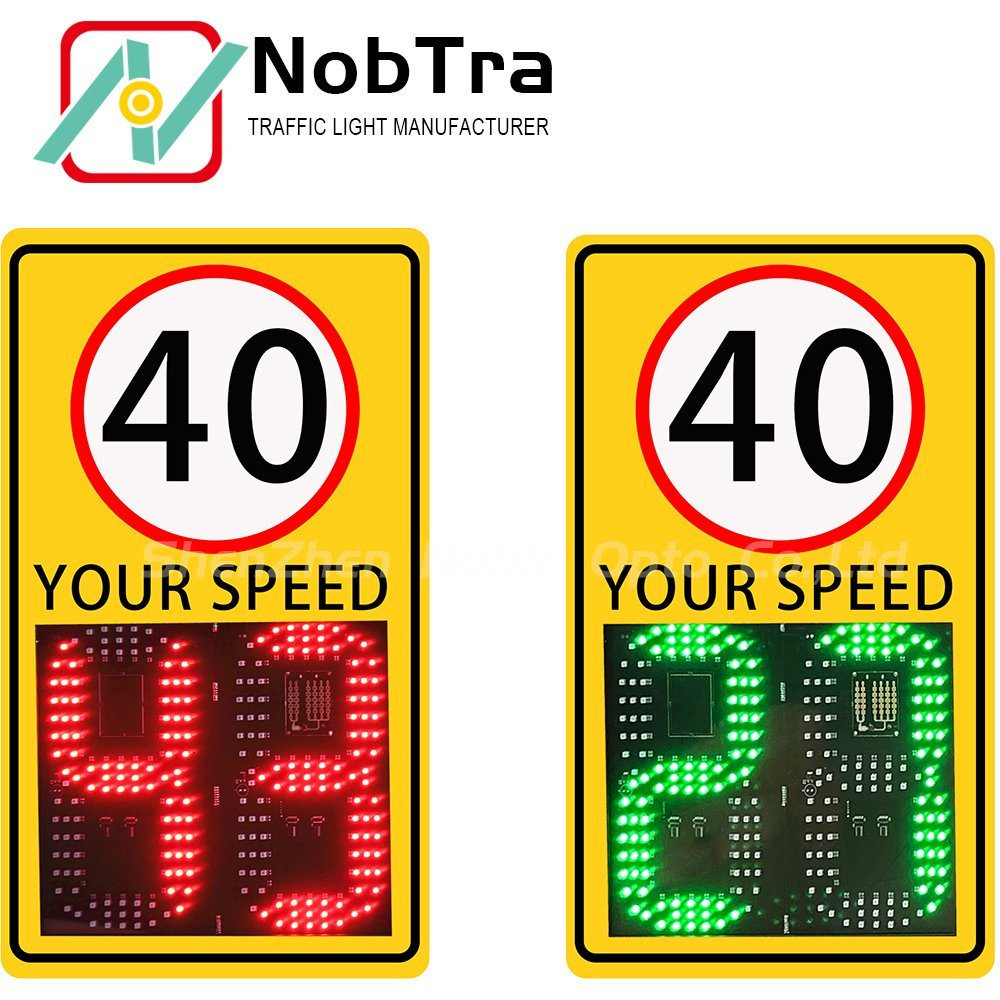 Solar Powered Led Display Pole Mount Radar Speed Sign For Speed Measurement