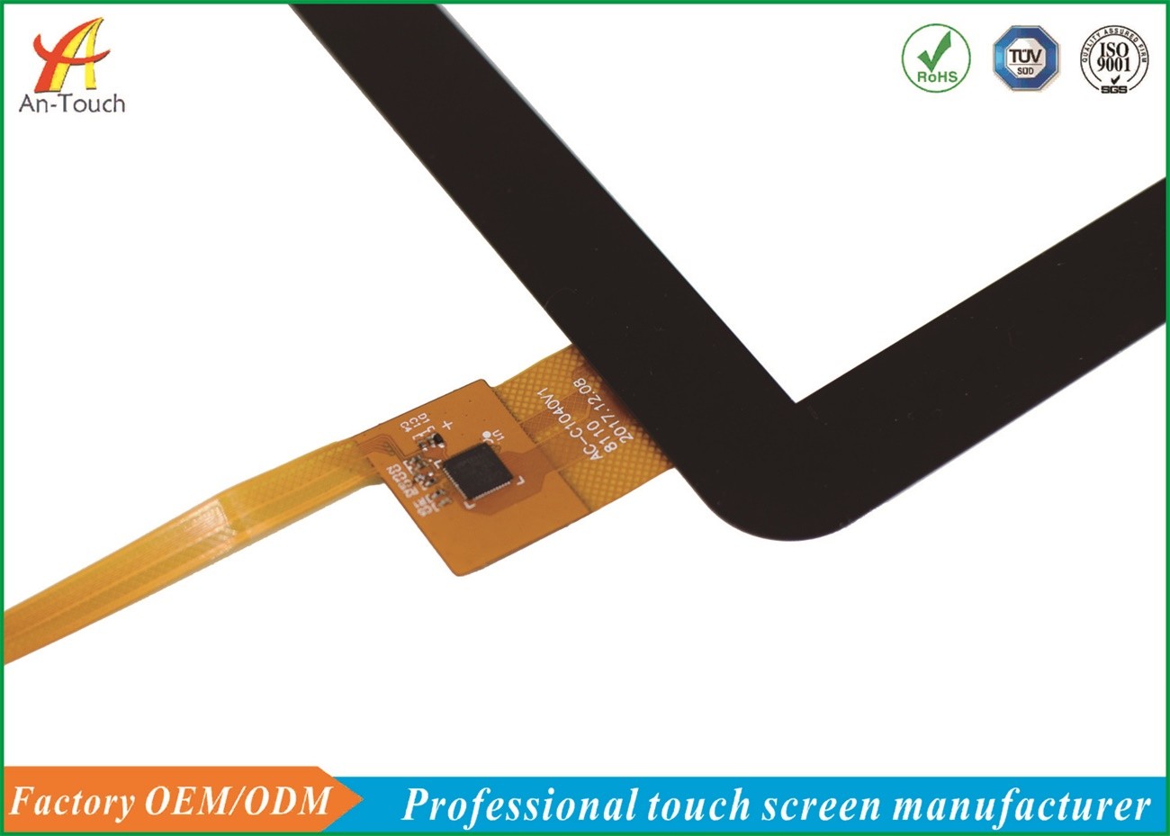 Android Pos Touch Panel , 5 Point Capacitive Touch Screen 10.1 Inch I2C Interface