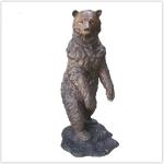 Classical Cast Iron Garden Ornaments / Metal Outdoor Bear Statues