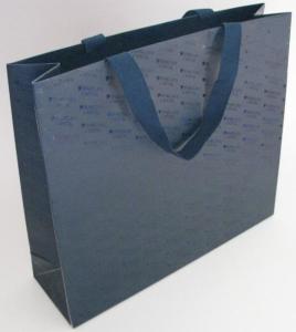Wholesale Black Color Printed Paper Gift Bags With Flat Rope For Shopping / Advertising from china suppliers