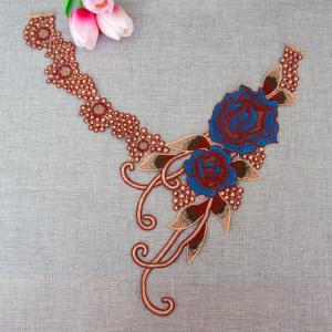 Wholesale 100%Polyester Embroidery Pajams Collar Lace Mesh Based Necklace Decoration from china suppliers
