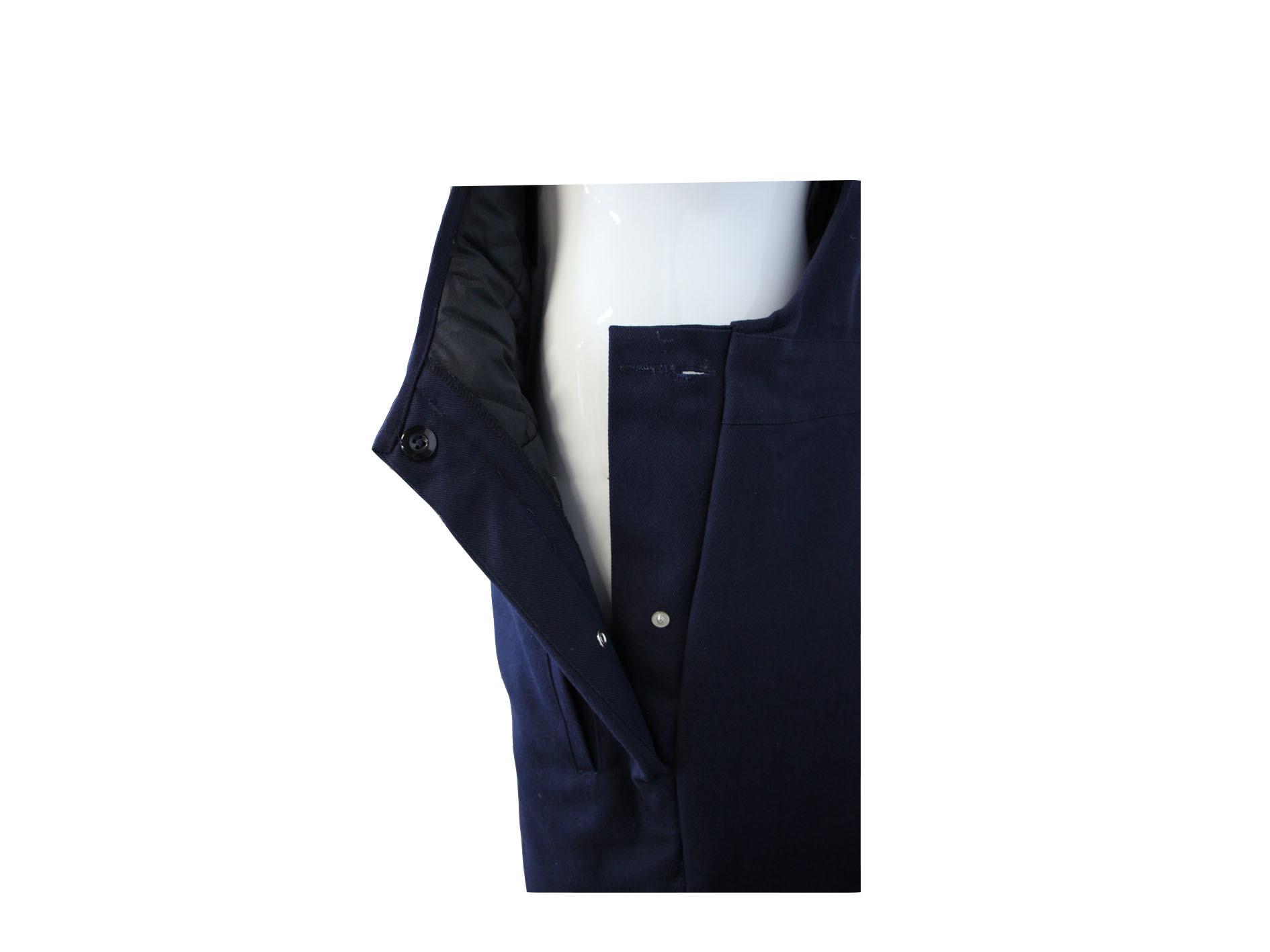 Cotton 320GSM Quilted Workwear Bib Overalls 3M 9910 Silver Reflective Strips