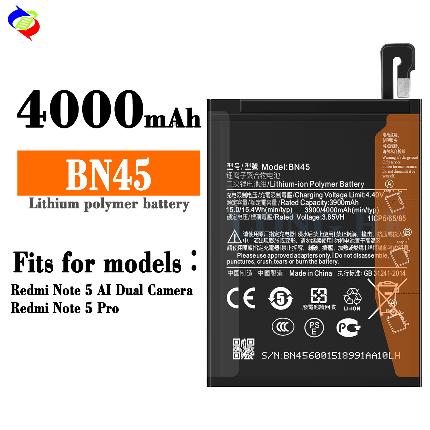 Mobile Phone BN45 Battery for Xiaomi Redmi Note 5 Stock and Fast Shipping
