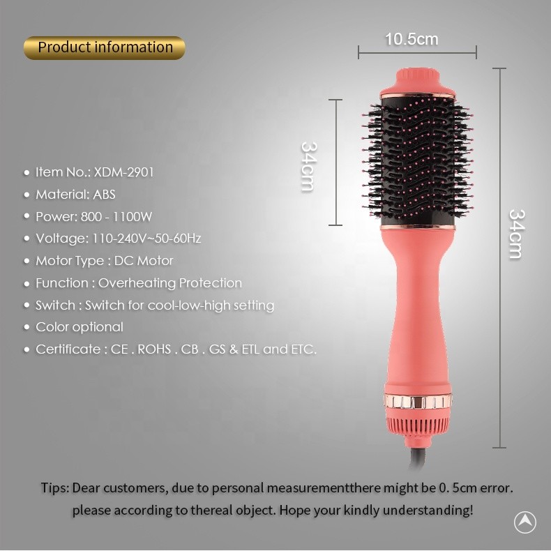 OEM Anti Frizz Hot Hair Brush Dryer Plastic Material For Blow Drying