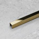 Gold 316 Stainless Steel Tile Trim 20mm U Shaped Mirror Trim 0.5mm~3mm Thick