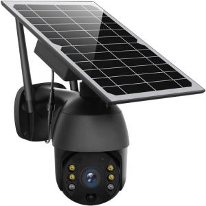 Wholesale PIR Radar Tuya Smart Camera PTZ 355 Solar Powered Wireless Outdoor Security Camera from china suppliers