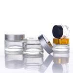 5g 10g 15g 30g 50g 100g Food Grade Round Glass Jar with Gold or Silver Lids from