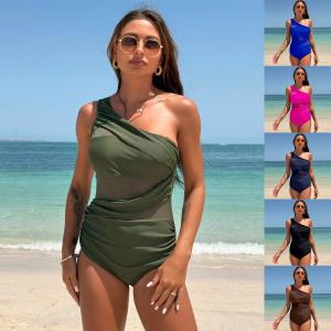 Wholesale Summer One Piece Bathing Suits For Womens One Piece Swimwear Sexy Black from china suppliers