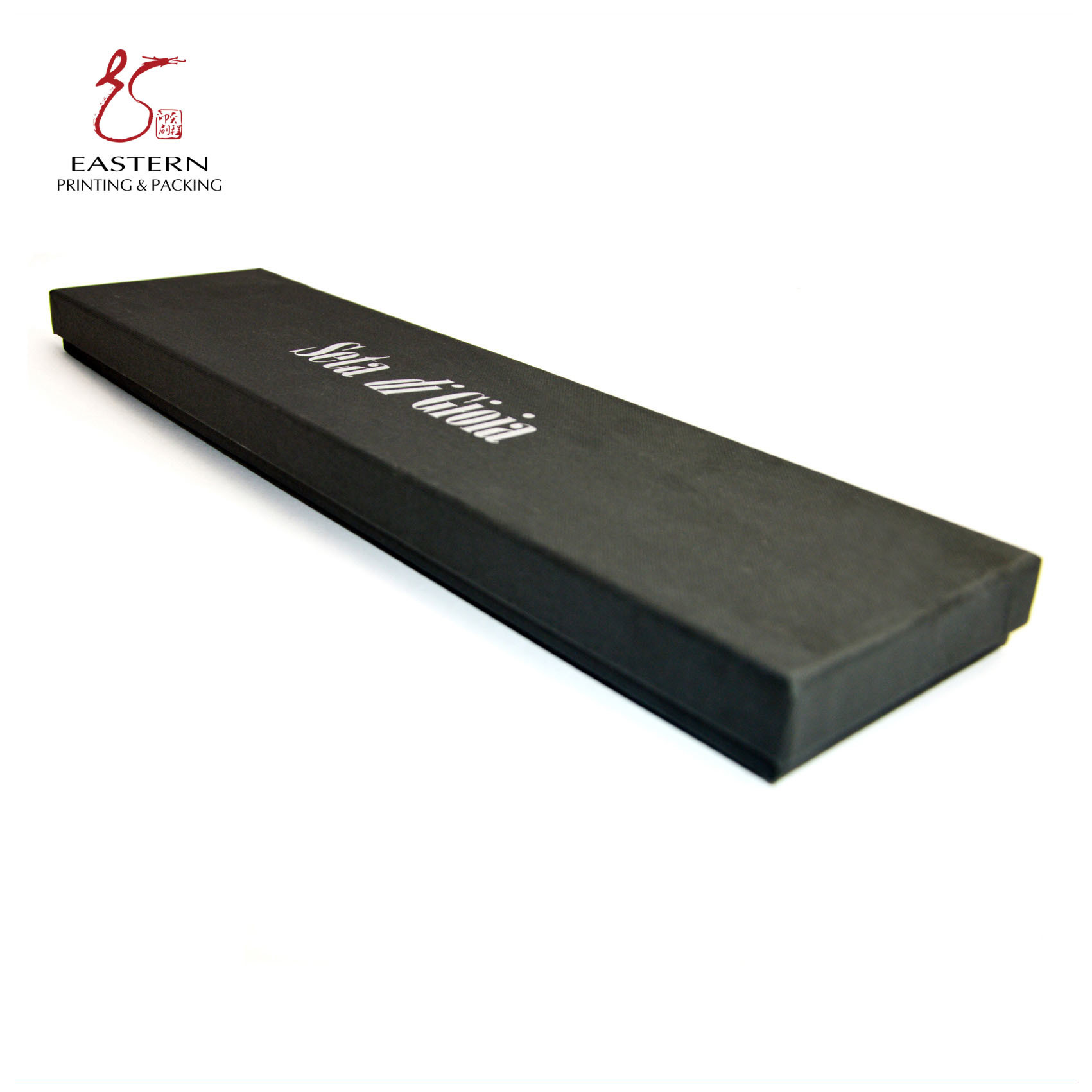 Luxury 350gsm Black Board Hard Cardboard Boxes , Necktie Gift Box With Custom Logo