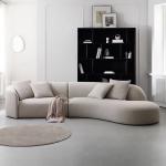 Luxury Curved Hotel Lobby Furniture Reception Moon Modular Sectional Sofa