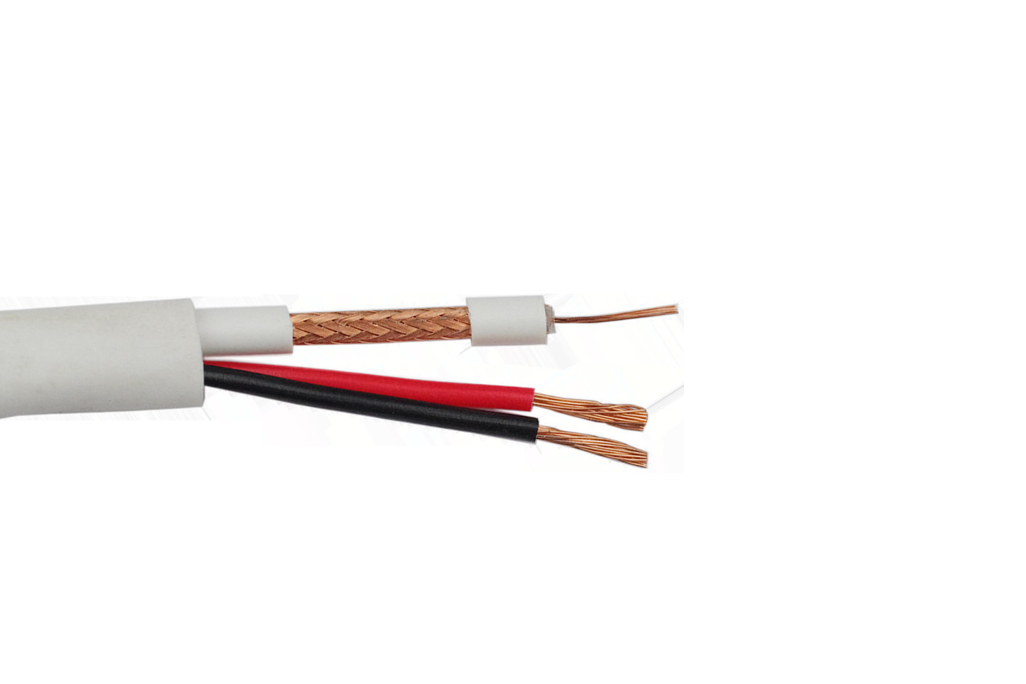 RG59 Micro CCTV Coaxial Cable 95% CCA Braid + 2×0.75mm2 CCA Power Common