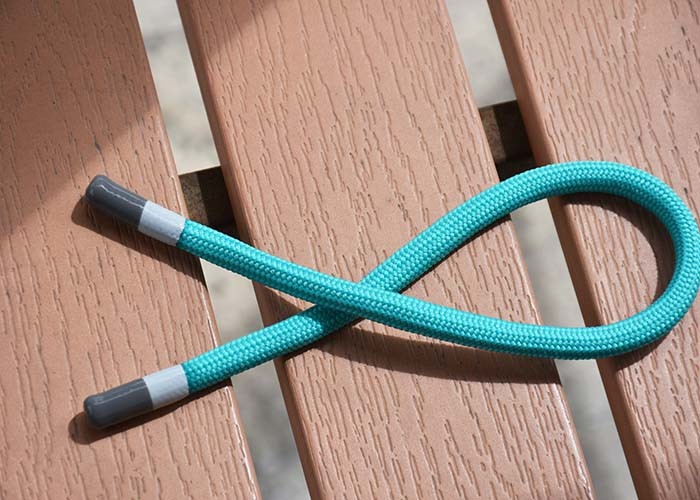 36cm Long Round Poly Cord Rope with Shiny / matt Silicone Tips Ending