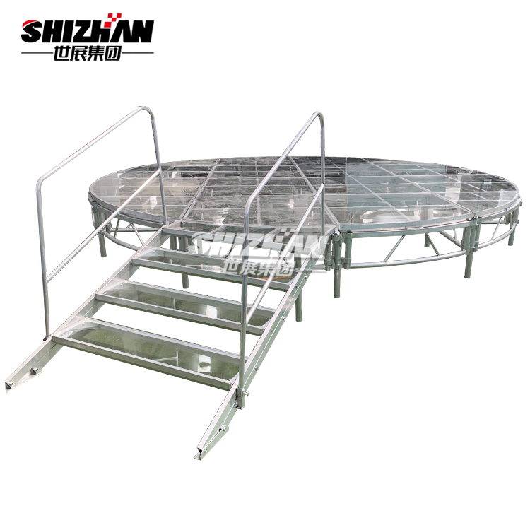 Wedding Party Glass Stage Decoration Portable Dance Floor For Stage Lighting
