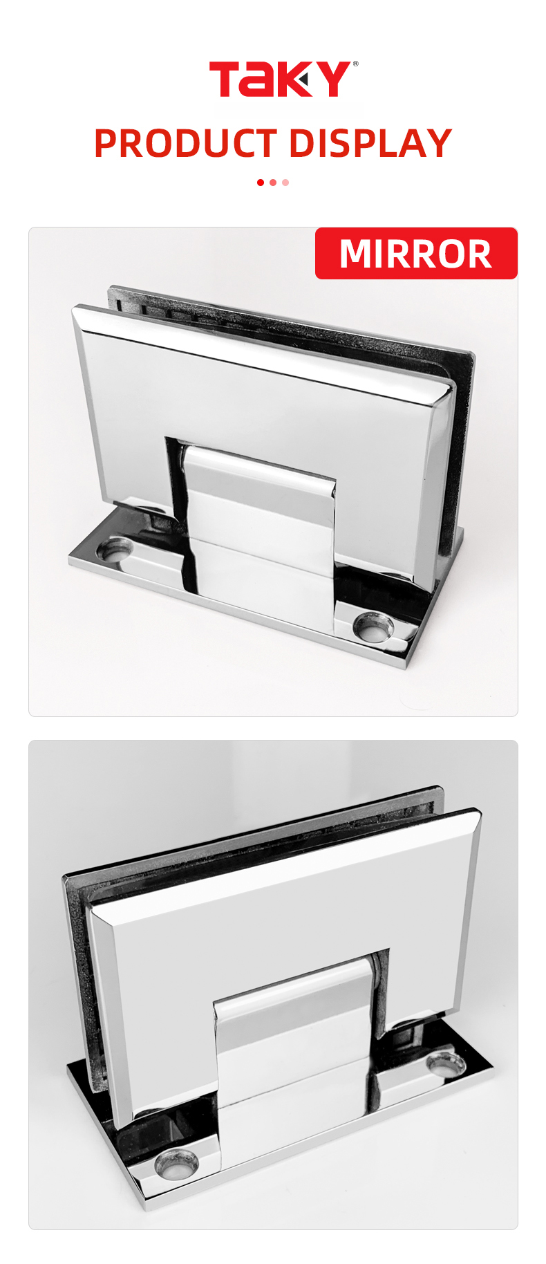 Modern Design Style Glass Door Pivot Hinge 90 Degree Opening with Chuangyiyuan Metal