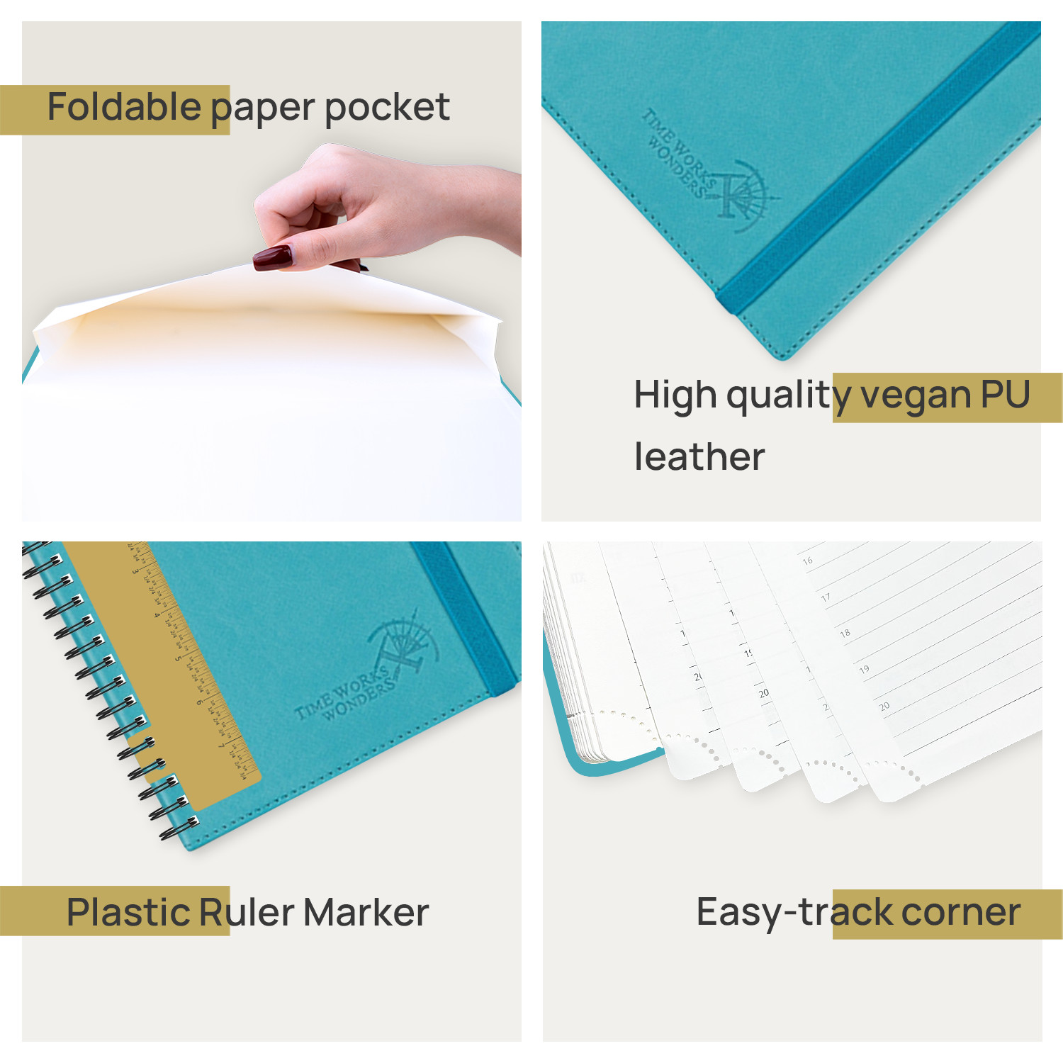 FSC Turquoise Academic Weekly Planner 2023 2023 Eco Friendly Paper
