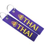 Luxury Custom Embroidered Keychain Travel Accessory Embroidered Name Keychain