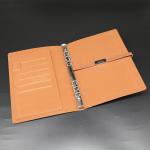 Customized Size 6 Ring Binder Organizer Pu Leather Cover Magnetic Flap