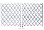 8’ High Durable Metal Accordion Gate , Grey / Black Expandable Security Gate