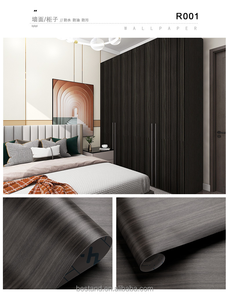 Wood Grain Soft Touch Self Adhesive PVC Film Roll for Furniture Protection