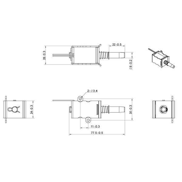DC mini pull electromagnet