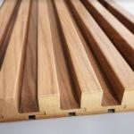 Harmless Practical Wooden Wall Slat Panels , Moistureproof Veneer Wood Panels