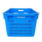 Vegetables Industry Customized Logo Food Grade Nestable Vented Plastic Crate