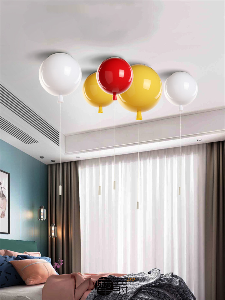 Modern 5 colors Kids acrylic ceiling light fixtures Kids Room home decor Children balloon lamp(WH-MA-161)