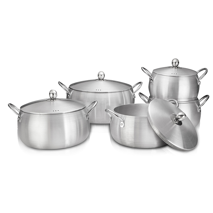 Recyclable Spin Bottom Cookware Pot Alu Material For Kitchen Cooking