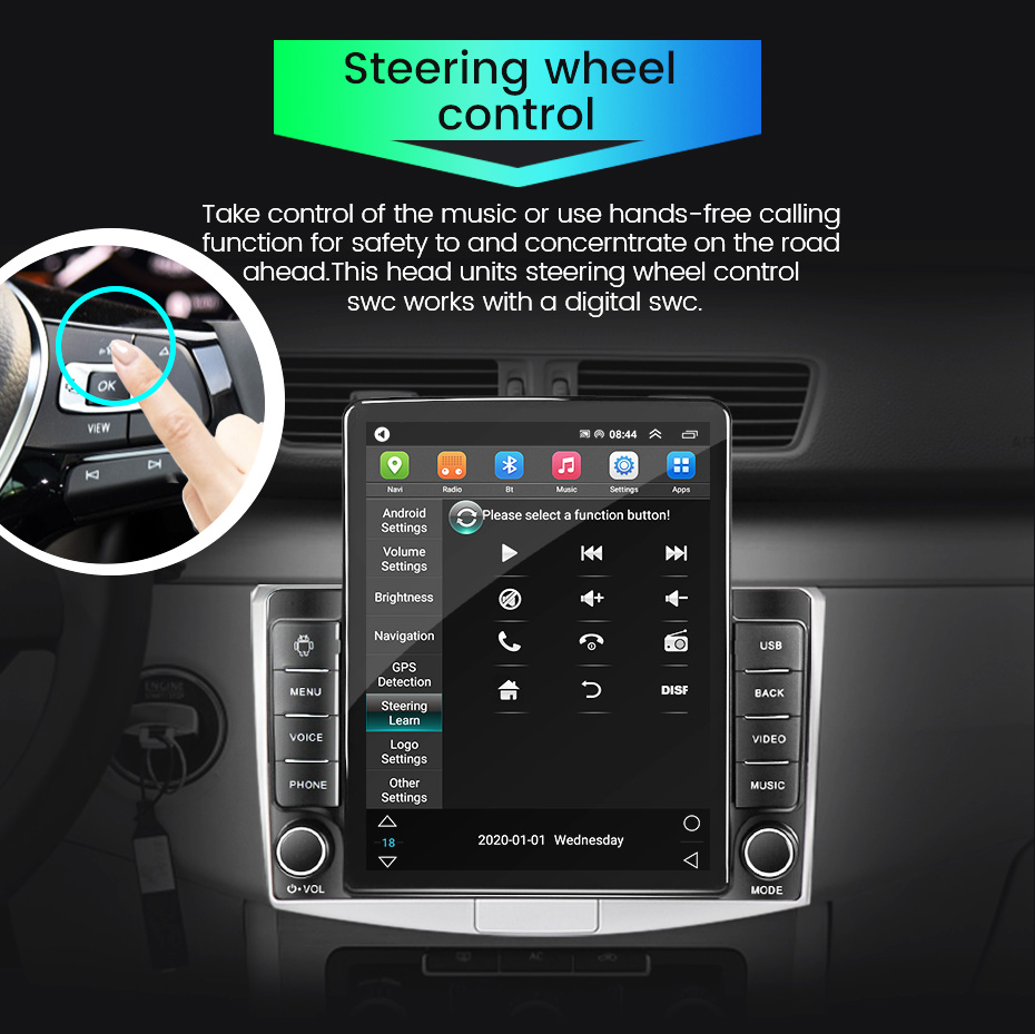 Split Screen Function Universal Car MP5 Player for 9.7 inch Android Navigation Screen