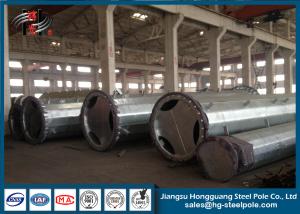China Electric Hot Dip Galvanized Steel Power Poles For Power Transmission Line With Bitumen on sale