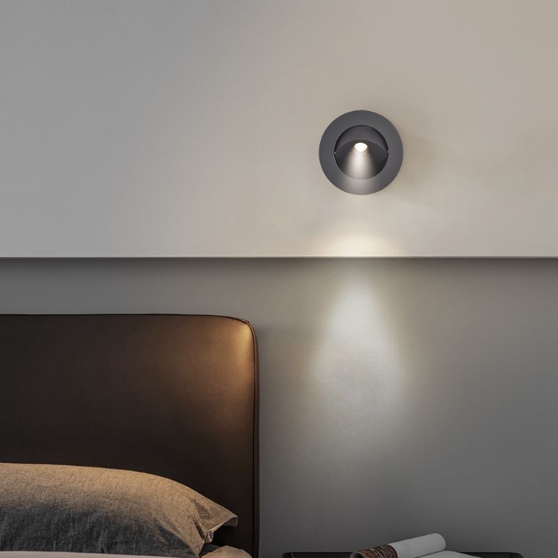 Modern adjustable 3W spot reading wall light headboard wall lights bed lamp hotel villa bedside wall lamps rotate lamp