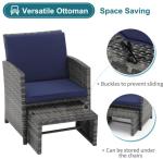 Luxury Rattan Garden Sofa Sets Furniture Wicker Outdoor Chairs Table Ottoman