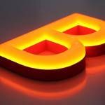 Stainless Steel Store Sign with Acrylic LED Luminous Characters in Customized