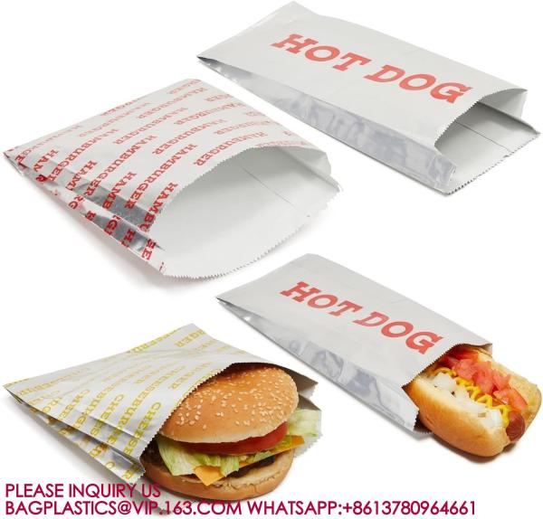 Foil Paper Hot Dog Holders Hamburger Wrapper Combination Pack, Grease Resistant