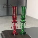 Centerpieces Wedding Candle Holder Table Decor Pillar Crystal With Glass