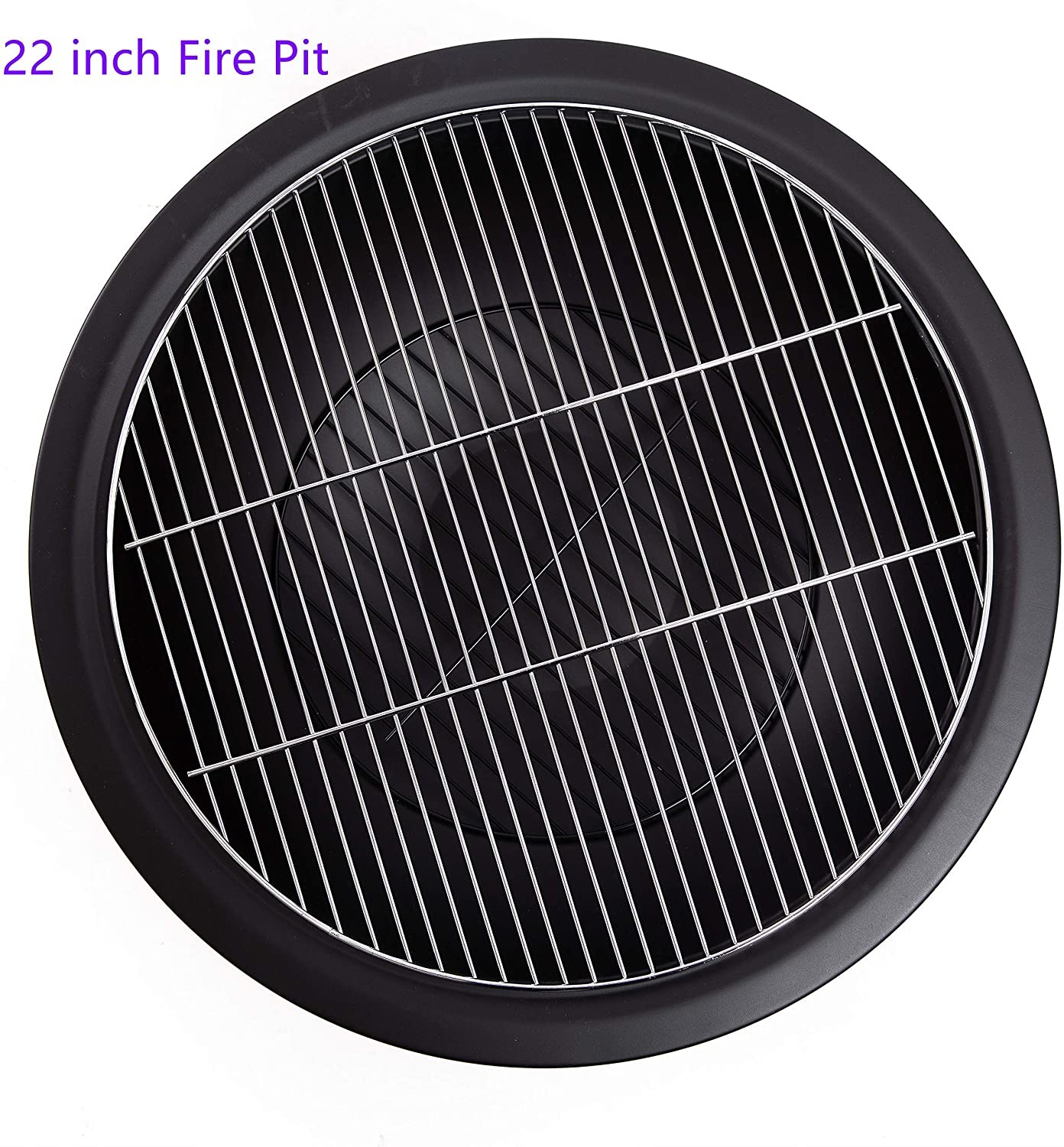 22 Inch Barbecue Portable Fire Pit For Camping Patio Backyard Garden