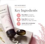 Organic Natural Whitening Rice Water Facial Face Wash Cleanser Private Label