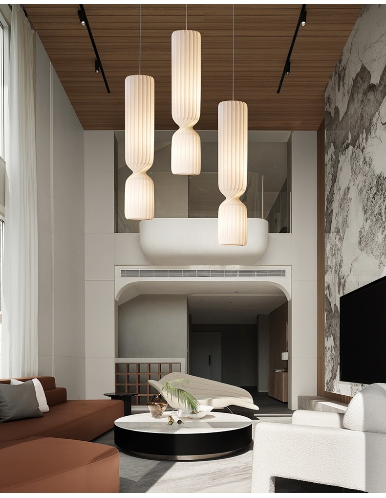 Danish Designer Cylindrical Shape Silk Pendant Lamp(WH-AP-591)