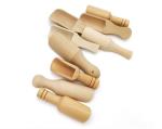 Traditional Mini Wooden Scoop Spoon Unpainted For Bath Salts