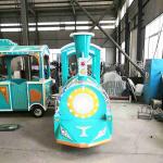Green Tourist Train Rides Rated Load 12 Riders Running Speed 0-10km/H